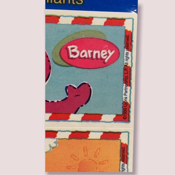 Vintage 2000 Barney Stickers Pack Rare Collectible NOS Sealed Arts & Crafts New - Picture 3 of 5